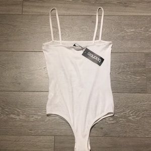 Rib Square Neck Bodysuit.